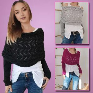 Ujjas kötött sál | KNITKA